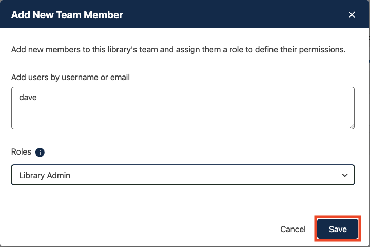 The "Save" button appears in the bottom right of the pop-up modal.